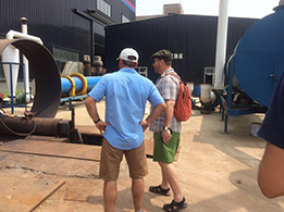 澳大利亞污泥烘干機(jī)客戶參觀泰達(dá)試驗(yàn)線