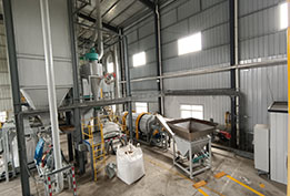 濟寧歐式三型發酵料烘干現場